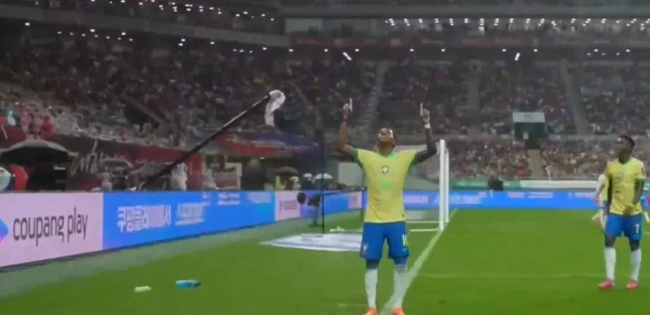 次进球, 打破了他长